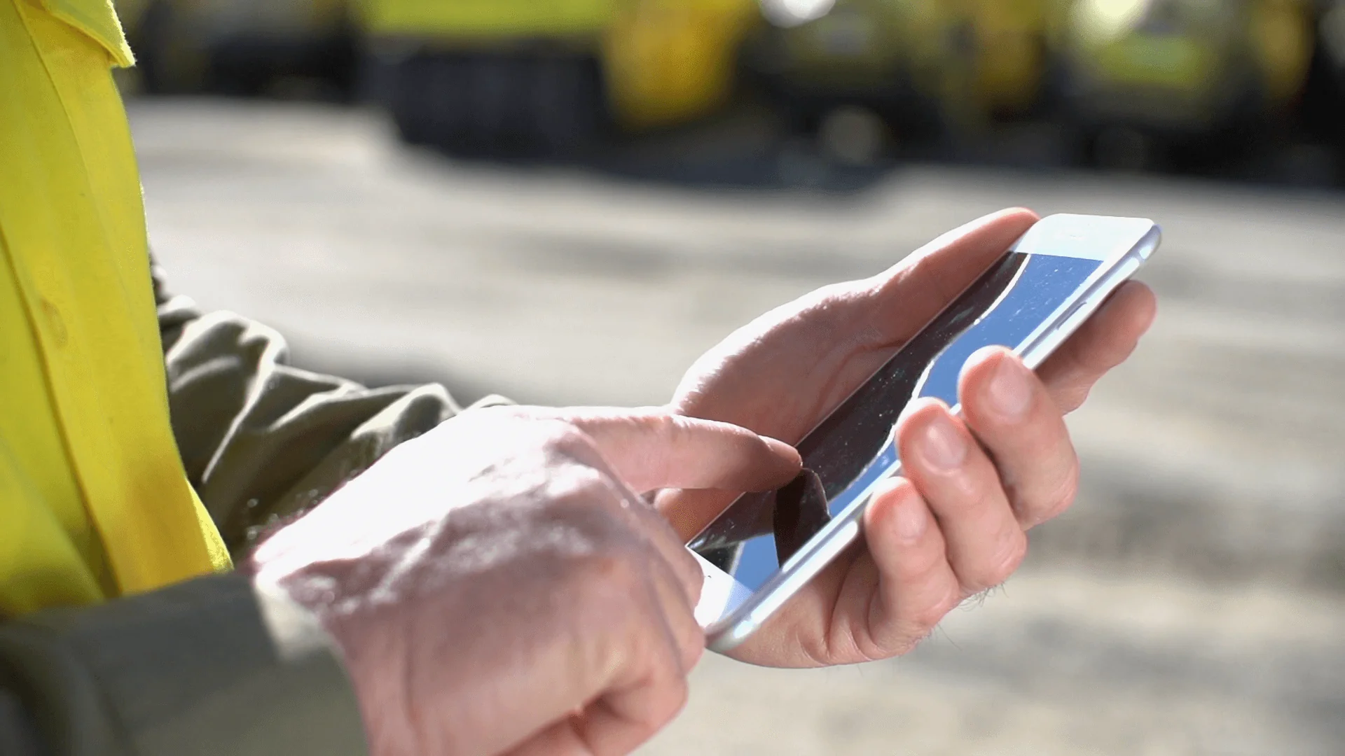 background image mobile user on-site