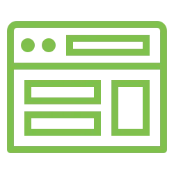 icon green web dashboard