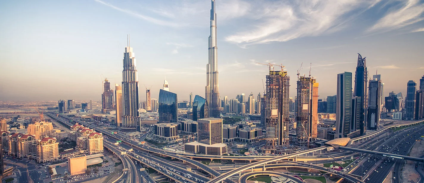 Dubai city skyline background image