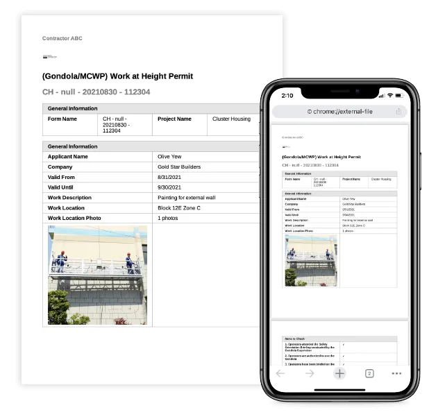 Novade Lite Forms PDF export