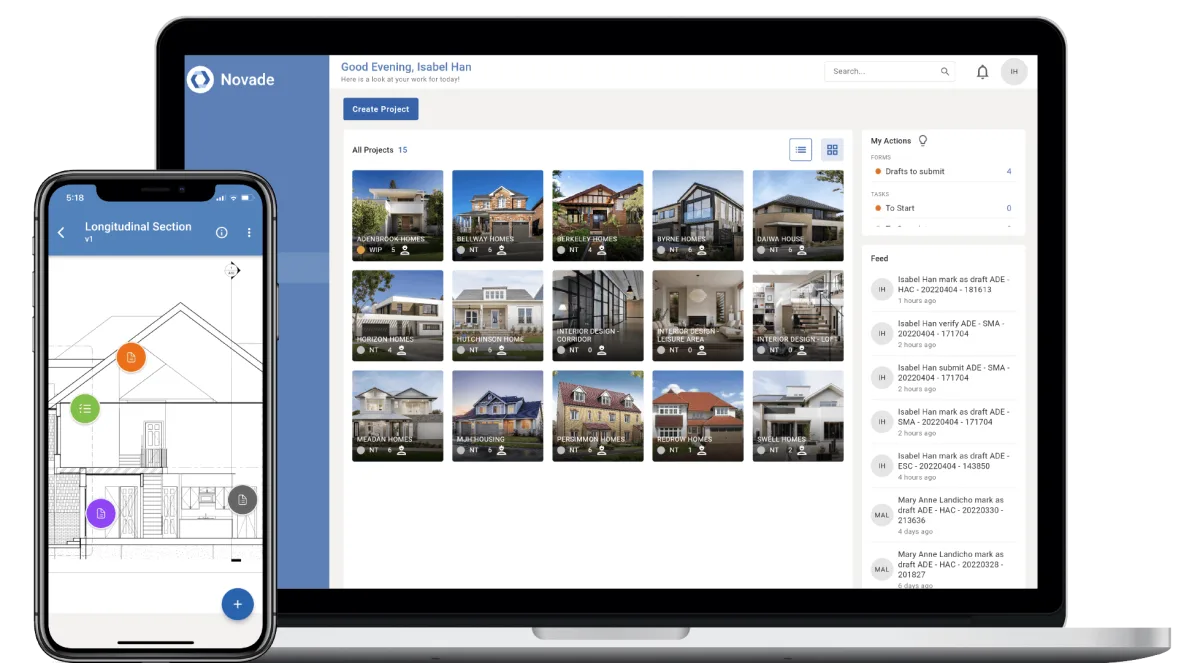 Novade Home Builders screens