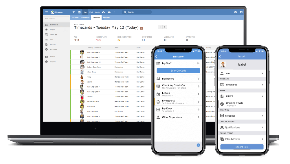 Novade Workforce Features